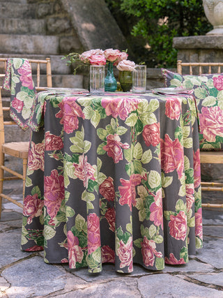 Jane Austen Rose Round Tablecloth