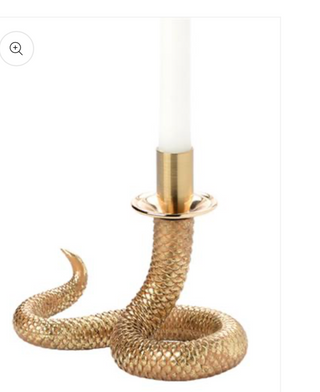 Enchanted Serpent Candlestick Holder