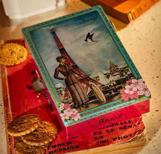Chocolate Chip Shortbread in Eiffel Tower Tin
