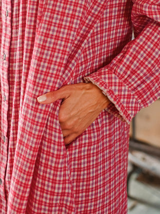 Kansas Farm Girl Cozy Plaid Nightie