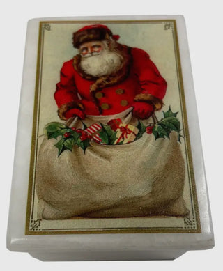 Jolly Old St Nick Soapstone Box
