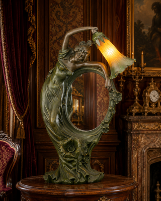 Ophelia Art Nouveau Looking Glass Lamp