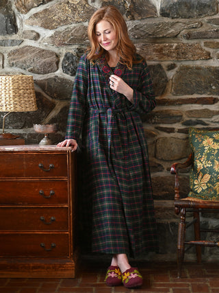 Little Bear Lodge Plaid Dressing Gown