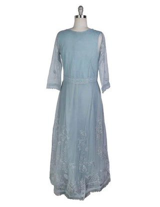 Bridgerton Tea Party Dress Dusty Blue