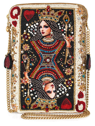 Queen of Hearts Mary Frances Beaded Bag