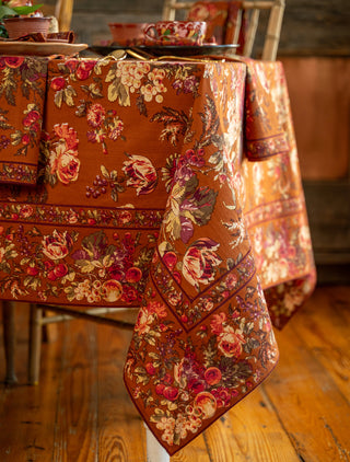 Harvest Farmhouse Tablecloth Nutmeg