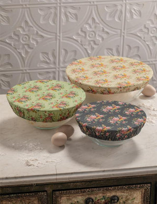 Cottage Rose Bowl Covers Set of 3