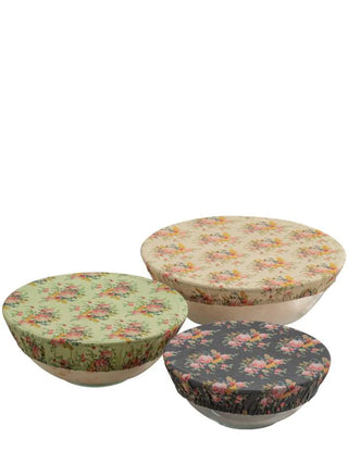 Cottage Rose Bowl Covers Set of 3