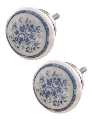 Delft Blue Drawer Pulls Set of 2