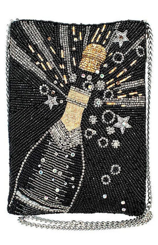 Bubbly Beaded Champagne Crossbody