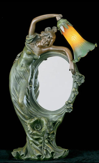 Ophelia Art Nouveau Looking Glass Lamp
