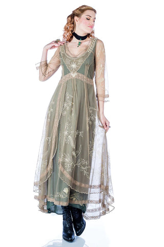 Bridgerton Sage Soirée Dress