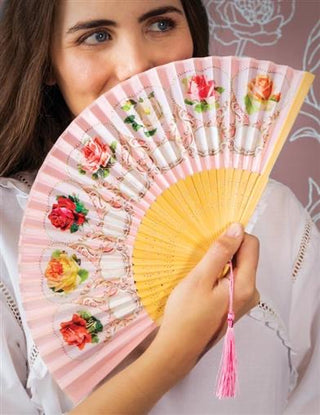 Ravishing Roses Folding Fan