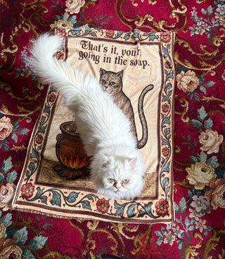 Exasperated Cat Blanket