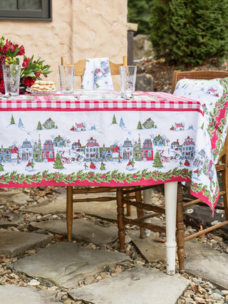 Victorian Village Christmas Tablecloth