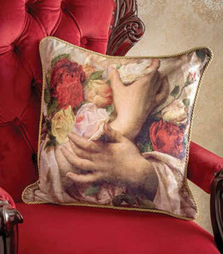 Hands of Grace Velvet Pillow