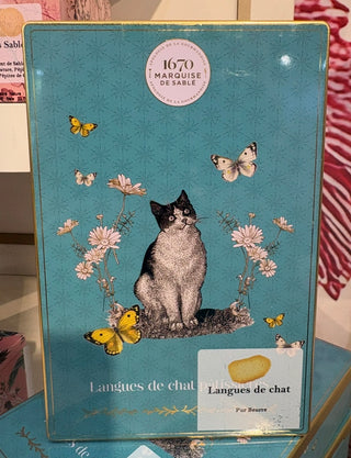 Cat Tongue French Butter Cookies in Tin