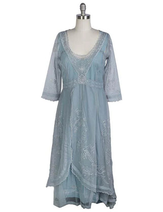 Bridgerton Tea Party Dress Dusty Blue