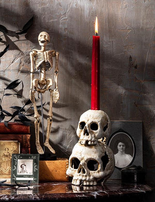 Vlad and Vomer Stacked Skulls Candle Holder