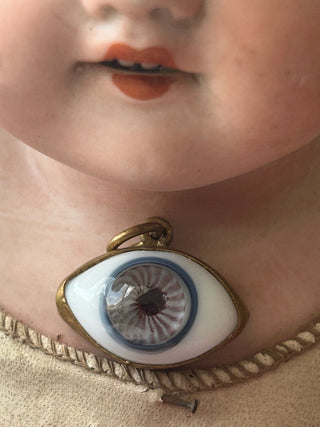 Glass Doll Eye Pendant