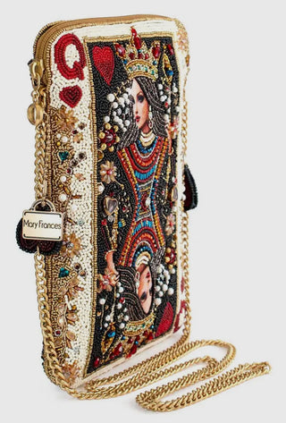 Queen of Hearts Mary Frances Beaded Bag