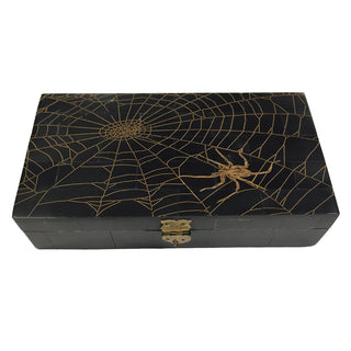 Spiderweb Scrimshaw Carved Box