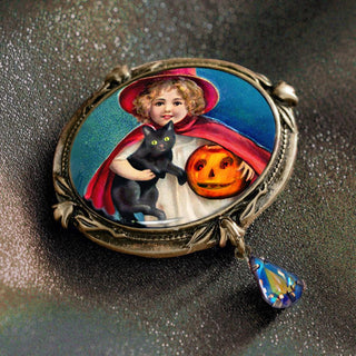 Patience and Poe Halloween Pin