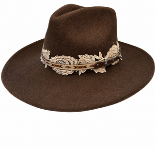 Texas-Two-Step Lace Trim Cowgirl Hat