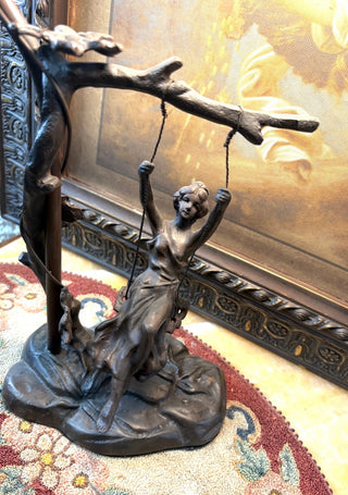 Maiden on a Swing Lamp