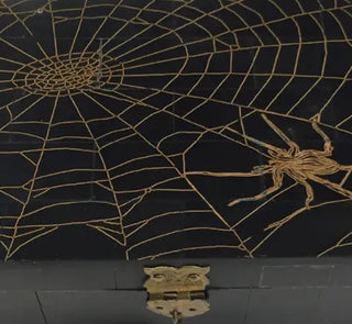 Spiderweb Scrimshaw Carved Box