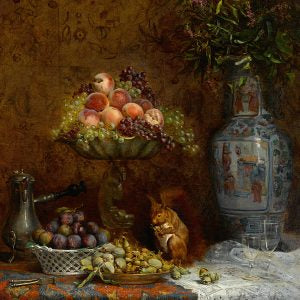 The Unexpected Dinner Guest Framed Oval Print