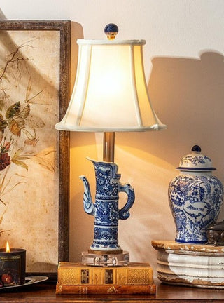 Blue Willow Pitcher Lamp
