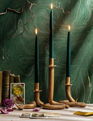 Enchanted Serpent Candlestick Holder