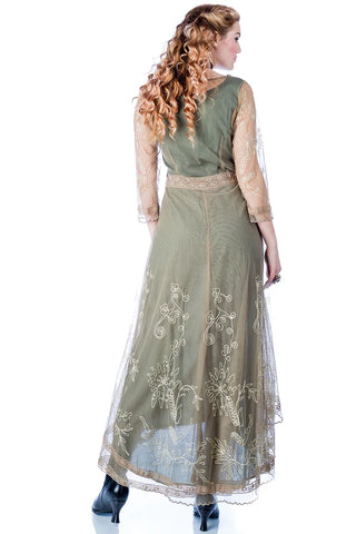 Bridgerton Sage Soirée Dress