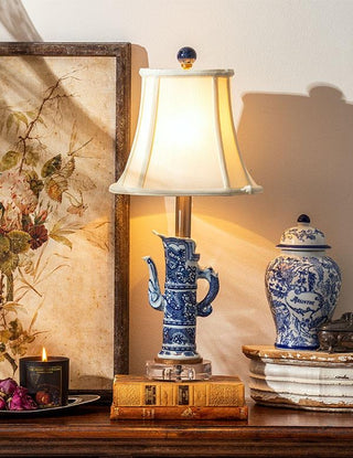 Victoria Blue Willow Teapot Lamp