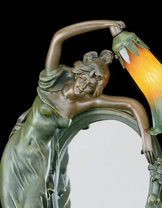 Ophelia Art Nouveau Looking Glass Lamp