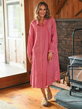 Kansas Farm Girl Cozy Plaid Nightie