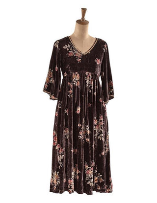 “Daphne du Maurier” Crushed Velvet Dress