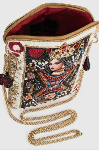 Queen of Hearts Mary Frances Beaded Bag