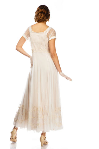 Vintage Garden Party Gown in Ivory