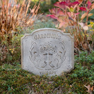 Garden Therapy Embossed Metal Sign