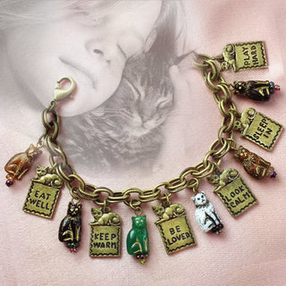 Cat Wisdom Charm Bracelet