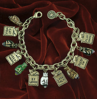 Cat Wisdom Charm Bracelet