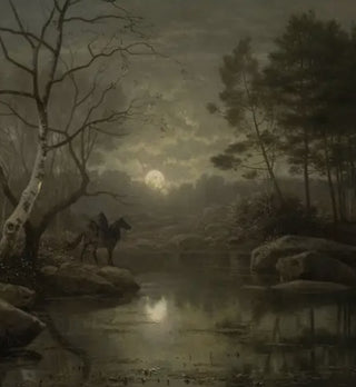 Moonscape Headless Horseman Framed Print