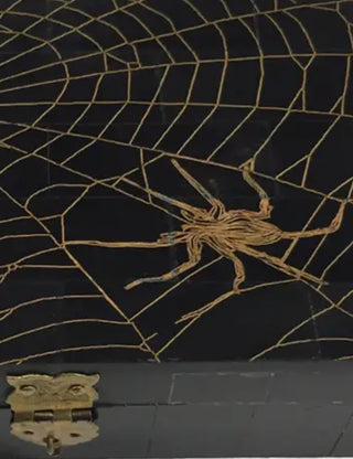 Spiderweb Scrimshaw Carved Box