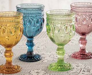 Pastel Gemstone Glass Goblets