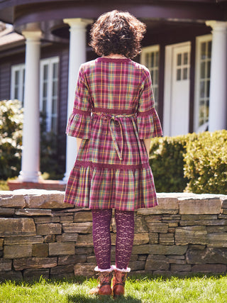 Cozy Plum Plaid Dress