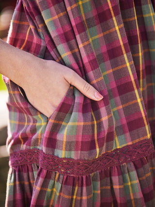 Cozy Plum Plaid Dress