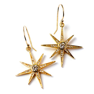 Twinkling North Star Crystal Earrings