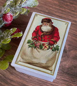 Jolly Old St Nick Soapstone Box